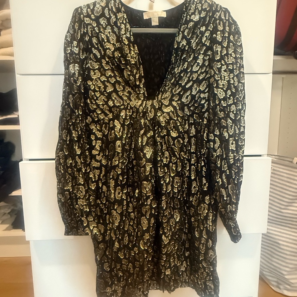 Michael Kors Black and Gold Dress